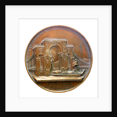 Medal commemorating the translation of the body of Napoleon to Rouen; reverse by Alexis Joseph Depaulis