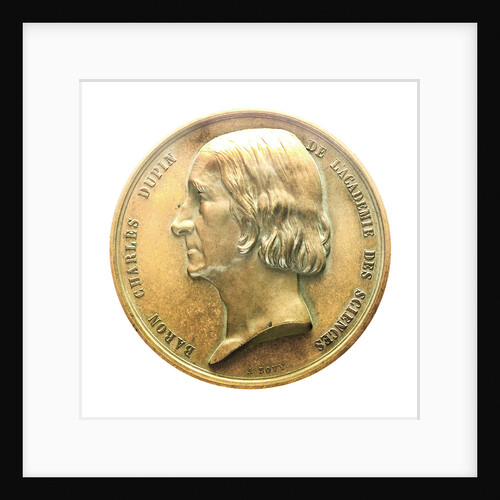 Medal commemorating Baron Francois Pierre Charles Dupin (1784-1873); obverse by A. Bovy