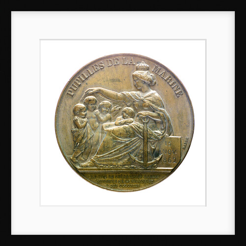 Medal commemorating a naval orphanage; reverse by J.J. Barre
