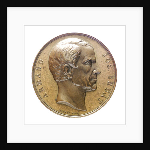 Medal commemorating Admiral Armand Bruat (1796-1855); obverse by Valentin Maurice Borrel
