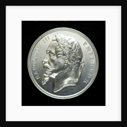 Medal commemorating the opening of the Suez Canal, 1869; obverse by E.A. Oudin