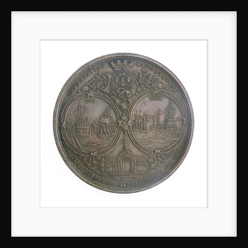Medal commemorating the International Maritime Exhibition, Havre, 1868; reverse by A. Hamel