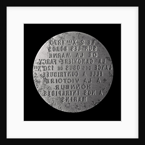 Medal die commemorating the siege of Paris, 1870-1871, and the woman-gunner Farcy; obverse by unknown