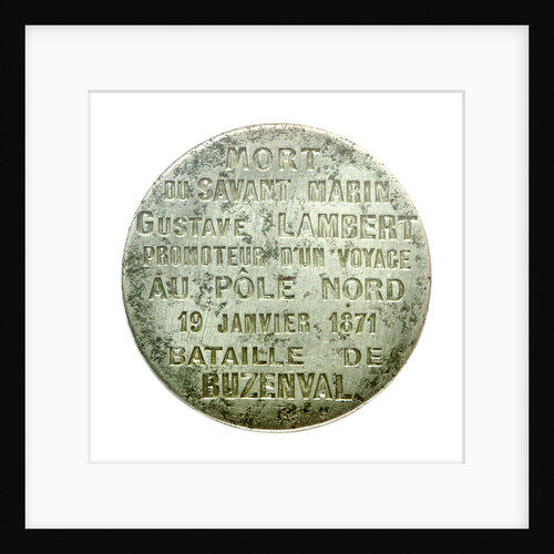 Medal die commemorating the siege of Paris, 1870-1871 and G Lambert, the explorer; obverse by unknown
