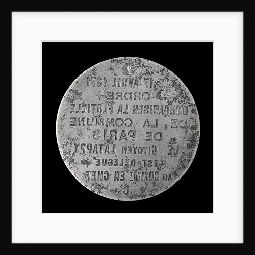 Medal die commemorating the siege of Paris, 1870-1871 and Citizen Latappy; obverse by unknown