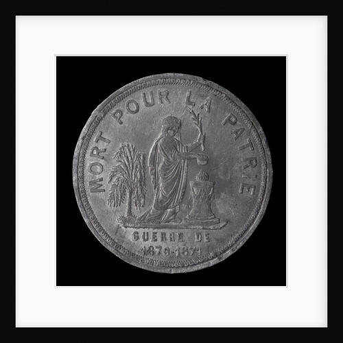 Medal commemorating the siege of Paris, 1870-1871 and death of Lieutenant Edgard Saisset; obverse by unknown