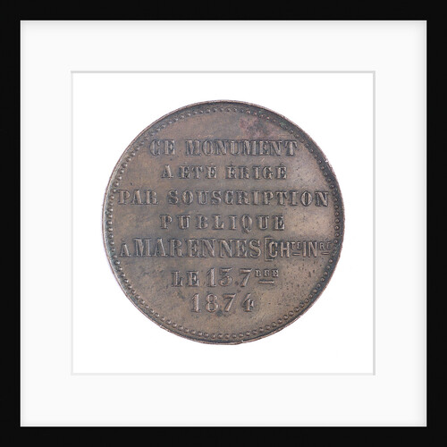 Medal commemorating  Admiral Justin-Napoleon Chasseloup-Laubat (1805-1873); reverse by A. Desaide