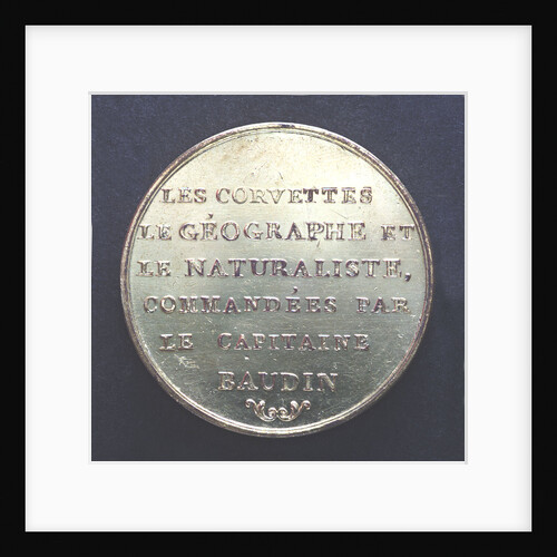 Medal commemorating Captain Nicholas Baudin's expedition to New Holland (Australia); reverse by P.A. Montagny