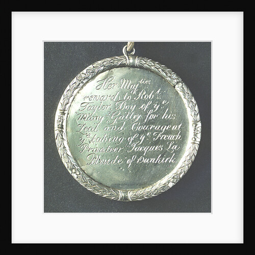 Medal commemorating Robert Taylor of "Mary Galley"; reverse by J. Croker