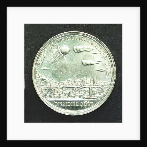 Medal commemorating Barcelona relieved, 1706; reverse by J. Croker