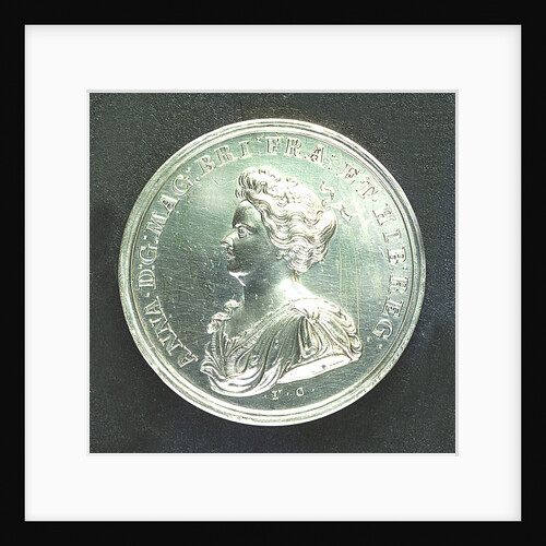 Medal commemorating the attempted invasion of Scotland, 1708; obverse by J. Croker
