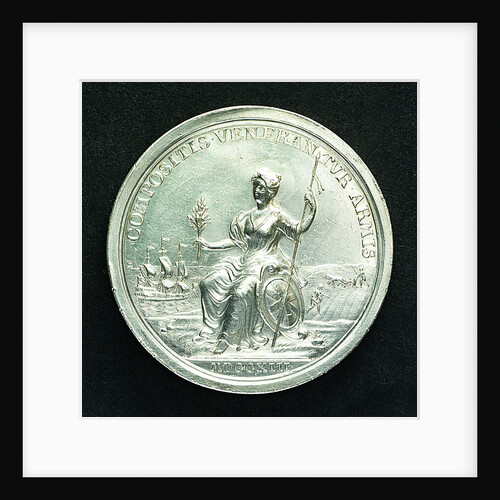 Medal commemorating the Peace of Utrecht, 1713; reverse by J. Croker