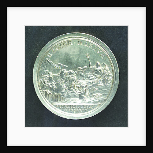 Medal commemorating the arrival of King George I in England, 1714 and dominion of the seas; reverse by J. Croker