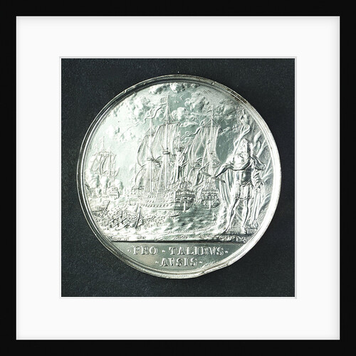 Medal commemorating the Battle of Lowestoft, 1665; reverse by J. Roettier