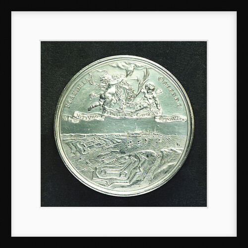 Medal commemorating the fortifications at Ostend; reverse by J. Roettier