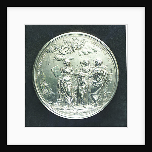Medal commemorating Christ's Hospital; reverse by J. Roettier