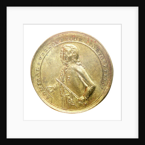 Medal commemorating Admiral Edward Vernon (1684-1757) and the capture of Porto Bello, 1739; obverse by unknown