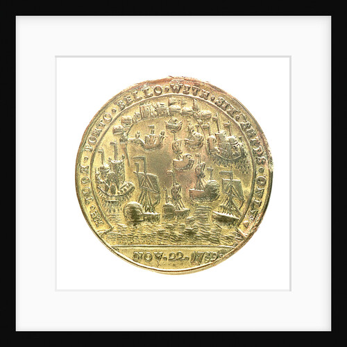 Medal commemorating Admiral Edward Vernon (1684-1757) and the capture of Porto Bello, 1739; reverse by unknown