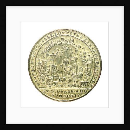 Medal commemorating Admiral Edward Vernon (1684-1757) and the capture of Porto Bello, 1739; reverse by unknown