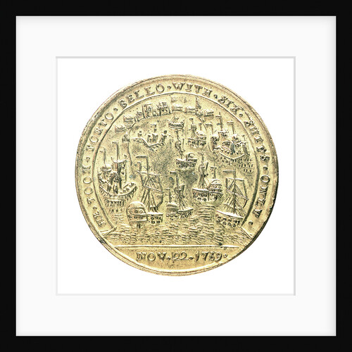 Medal commemorating Admiral Edward Vernon (1684-1757) and the capture of Porto Bello, 1739; reverse by unknown