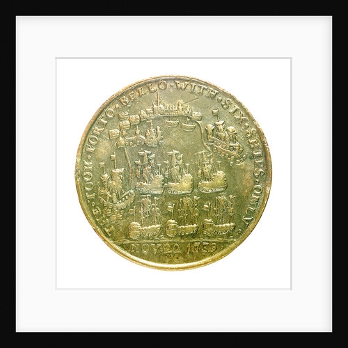 Medal commemorating Admiral Edward Vernon (1684-1757) and the capture of Porto Bello, 1739; reverse by unknown