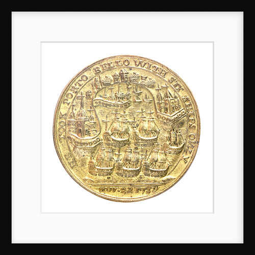 Medal commemorating Admiral Edward Vernon (1684-1757) and the capture of Porto Bello, 1739; reverse by unknown