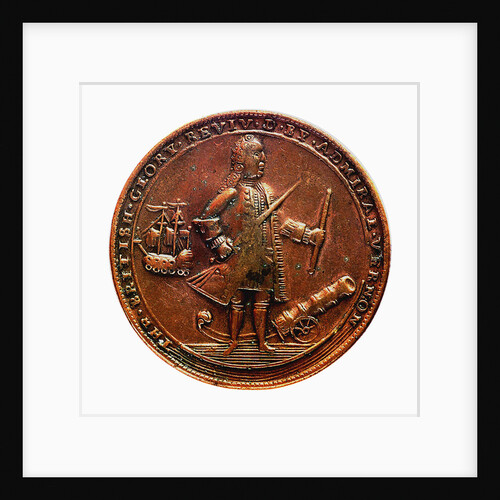 Medal commemorating Admiral Edward Vernon (1684-1757) and the capture of Porto Bello, 1739; obverse by unknown