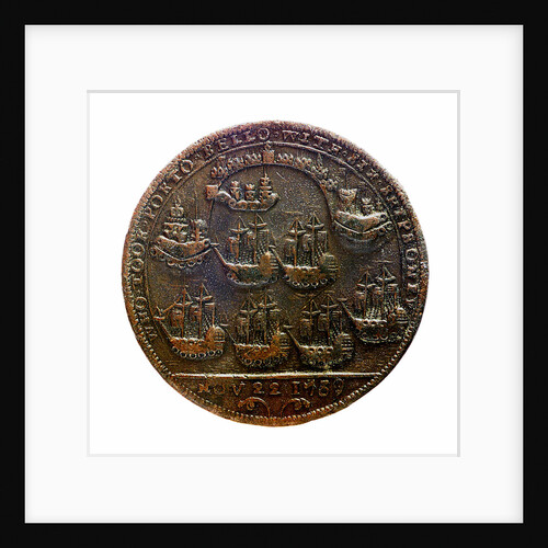 Medal commemorating Admiral Edward Vernon (1684-1757) and the capture of Porto Bello, 1739; reverse by Unknown