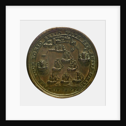 Medal commemorating Admiral Edward Vernon (1684-1757) and the capture of Porto Bello, 1739; reverse by Unknown