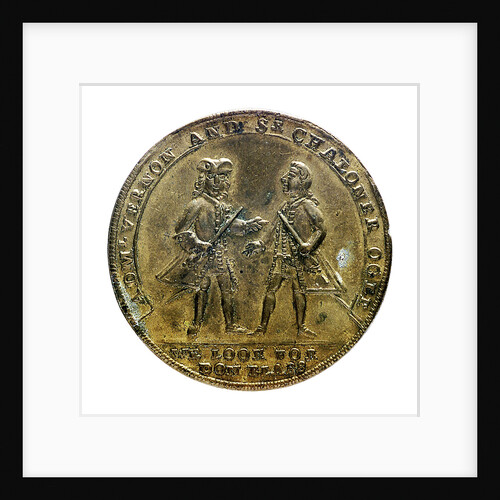 Medal commemorating Admiral Edward Vernon (1684-1757) and Admiral Sir Chaloner Ogle (1681?-1750), the attack on Cartagena, 1741; obverse by unknown