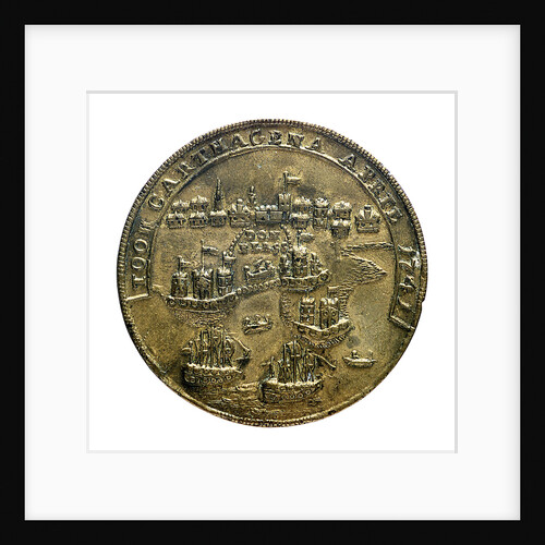 Medal commemorating Admiral Edward Vernon (1684-1757) and Admiral Sir Chaloner Ogle (1681?-1750), the attack on Cartagena, 1741; reverse by unknown
