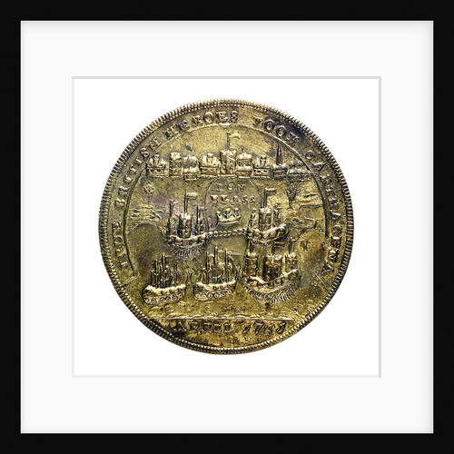 Medal commemorating Admiral Edward Vernon (1684-1757) and Admiral Sir Chaloner Ogle (1681?-1750), the attack on Cartagena, 1741; reverse by unknown