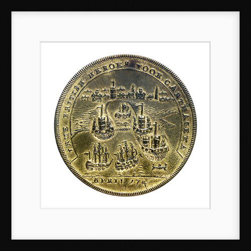 Medal commemorating Admiral Edward Vernon (1684-1757) and Admiral Edward Vernon (1684-1757), the attack on  Cartagena, 1741; reverse by Unknown
