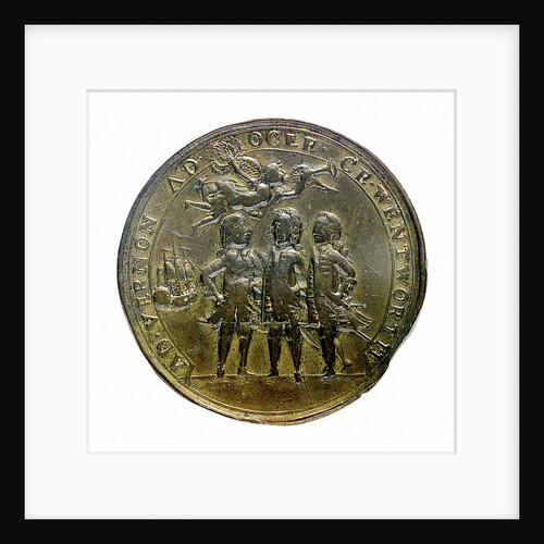Medal commemorating Admiral Edward Vernon (1684-1757), Admiral Sir Chaloner Ogle (1681?-1750), and General Thomas Wentworth, the attack on Cartagena, 1741; obverse by unknown