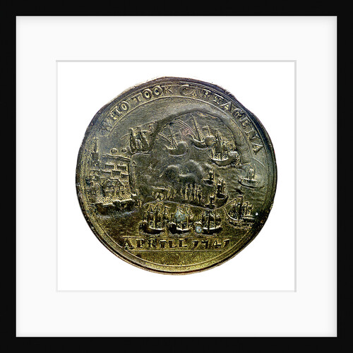 Medal commemorating Admiral Edward Vernon (1684-1757), Admiral Sir Chaloner Ogle (1681?-1750), and General Thomas Wentworth, the attack on Cartagena, 1741; reverse by unknown