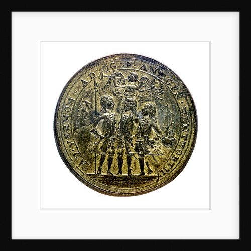 Medal commemorating Admiral Edward Vernon (1684-1757), Admiral Sir Chaloner Ogle (1681?-1750), and General Thomas Wentworth, the attack on Cartagena, 1741; obverse by unknown