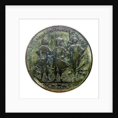 Medal commemorating Admiral Edward Vernon (1684-1757), Admiral Sir Chaloner Ogle (1681?-1750) and General Thomas Wentworth, the attack on Cartagena, 1741; obverse by I. Giles
