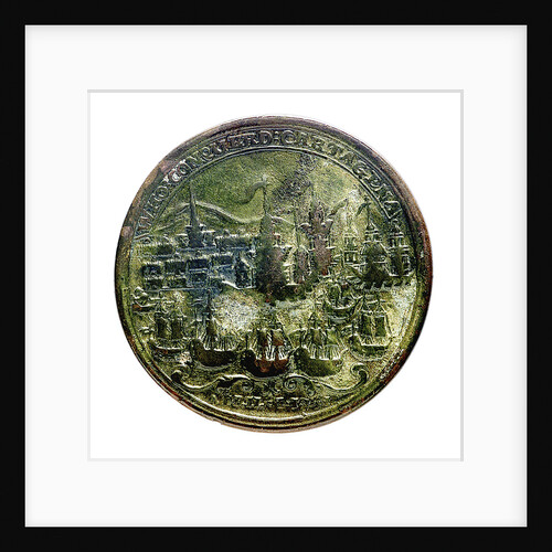 Medal commemorating Admiral Edward Vernon (1684-1757), Admiral Sir Chaloner Ogle (1681?-1750) and General Thomas Wentworth, the attack on Cartagena, 1741; reverse by I. Giles