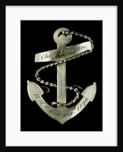 Badge commemorating HMS 'Ganges', 1870; obverse by unknown