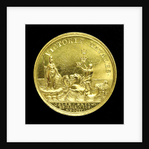 Medal commemorating the capture of Gibraltar and action off Malaga, 1704; reverse by John Croker
