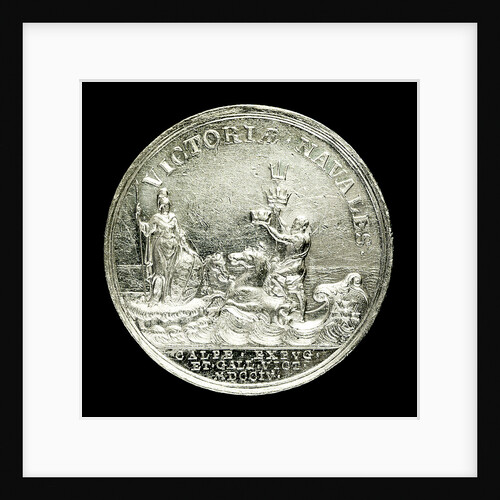 Medal commemorating the capture of Gibraltar and action off Malaga, 1704; reverse by John Croker