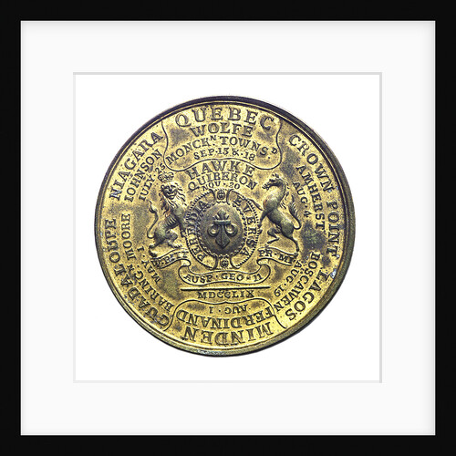 Medal commemorating the British victories of 1759; reverse by unknown