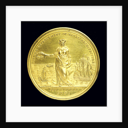 Medal commemorating the Society of Naval Architecture; obverse by J. Milton