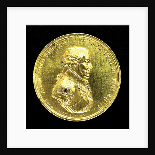Badge commemorating the Battle of Camperdown, 1797 and Admiral of the Fleet, Adam Duncan (1731-1804); obverse by J.G. Hancock