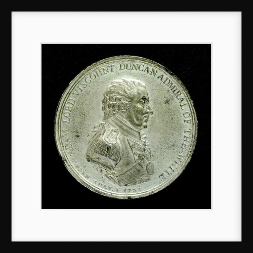 Badge commemorating the Battle of Camperdown, 1797 and Admiral of the Fleet, Adam Duncan (1731-1804); obverse by J.G. Hancock