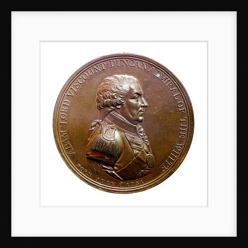 Badge commemorating the Battle of Camperdown, 1797 and Admiral of the Fleet, Adam Duncan (1731-1804); obverse by J.G. Hancock