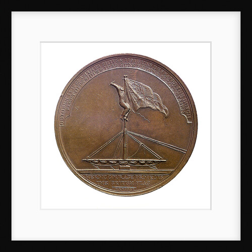 Badge commemorating the Battle of Camperdown, 1797 and Admiral of the Fleet, Adam Duncan (1731-1804); reverse by J.G. Hancock