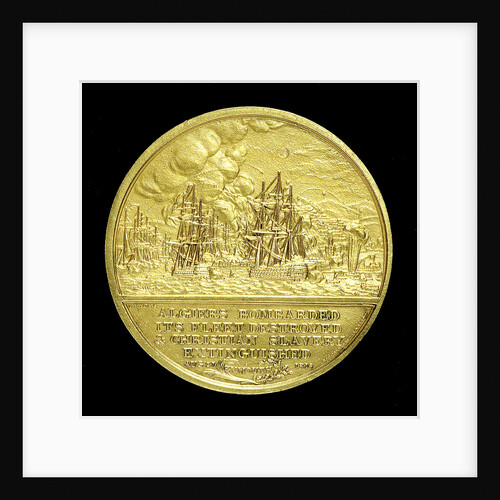 Medal commemorating the bombardment of Algiers, 1816; reverse by T. Wyon
