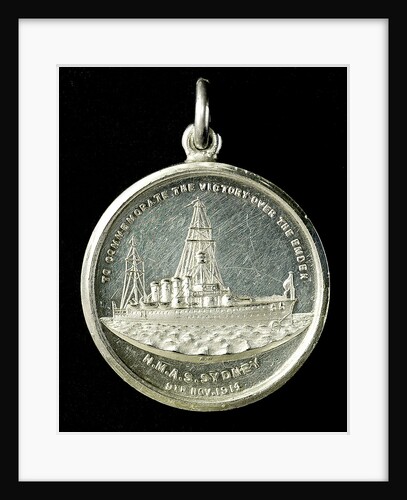 Medal commemorating the destruction of the 'Emden', 1914; obverse by A.W.