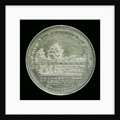 London and Greenwich Railway Director's Pass; obverse by Howe